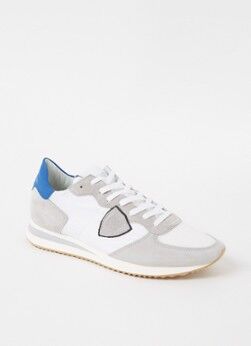 Philippe Model Tropez X sneaker met suède details - Wit