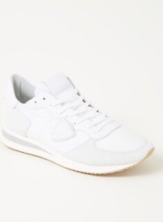 Philippe Model Tropez X sneaker met suède details - Gebroken wit