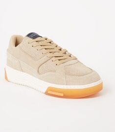 Scotch & Soda New Cup sneaker van suède - Beige