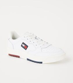 Tommy Hilfiger Sneaker van leer met logo - Wit