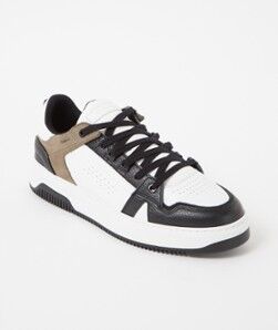 Nubikk Basket Balboa sneaker van leer met nubuck details - Wit