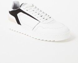 Nubikk Cliff Cane sneaker van leer met suède details - Wit