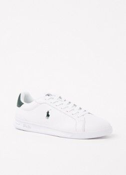 Ralph Lauren Sneaker van leer met logo - Wit