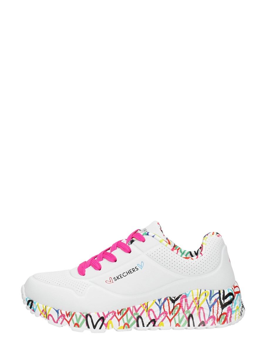 Skechers - Uno Lite Lovely Luv  - Wit - Size: 32 - girls