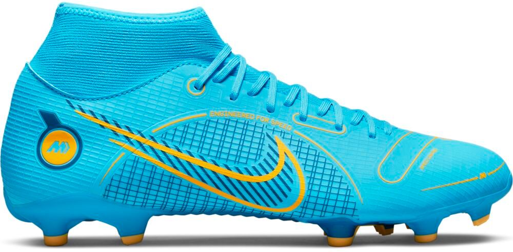 Nike Mercurial Superfly 8 Academy Gras / Kunstgras Voetbalschoenen (MG) Blauw Oranje - 43