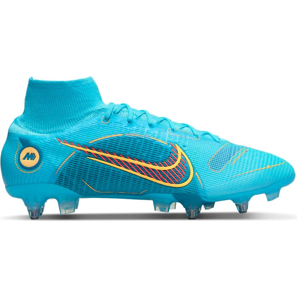 Nike Mercurial Superfly 8 Elite IJzeren-Nop Voetbalschoenen (SG) Anti-Clog Blauw Oranje - 42