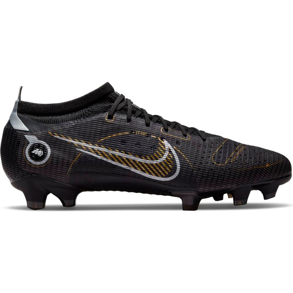 Nike Mercurial Vapor 14 Pro Gras Voetbalschoenen (FG) Zwart Donkergrijs Goud - 45