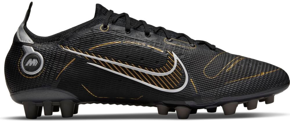 Nike Mercurial Vapor 14 Elite Kunstgras Voetbalschoenen (AG) Zwart Donkergrijs Goud - 40 ½