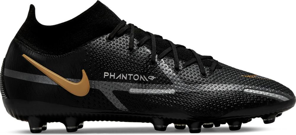 Nike Phantom GT 2 Elite DF Kunstgras Voetbalschoenen (AG) Zwart Donkergrijs Goud - 44 ½