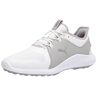 PUMA Heren Ignite Fasten8 golfschoen,  Wit  Zilver Hoge Stijging, 43 EU