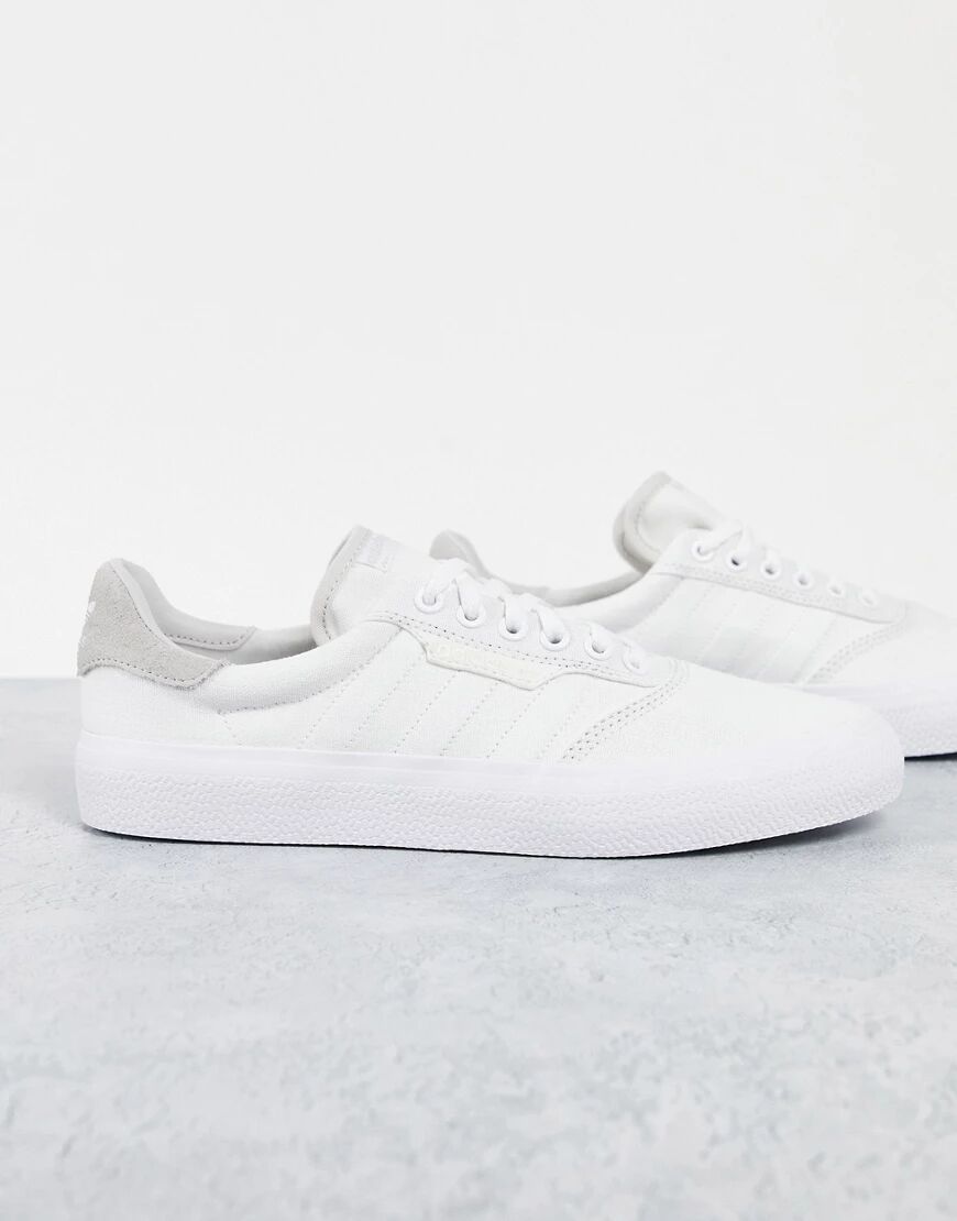 adidas Originals 3MC trainers in white with grey heel tab  White