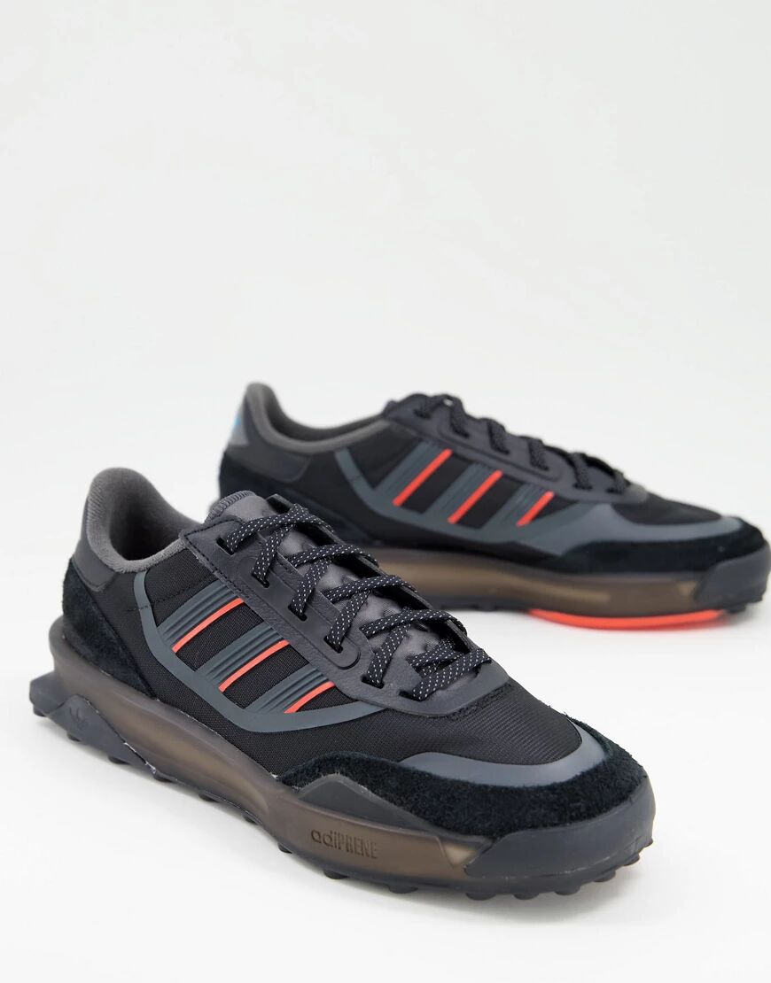 adidas Originals Modern Indoor trainers in black and red  Black