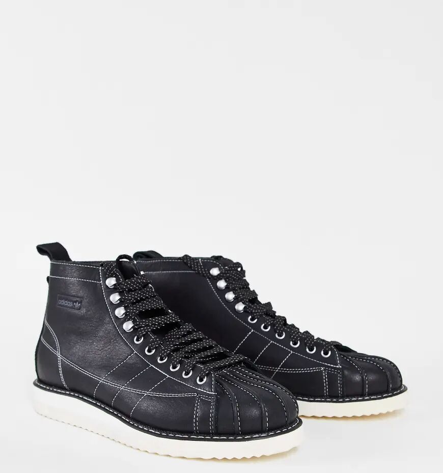 adidas Originals Superstar boots in black  Black