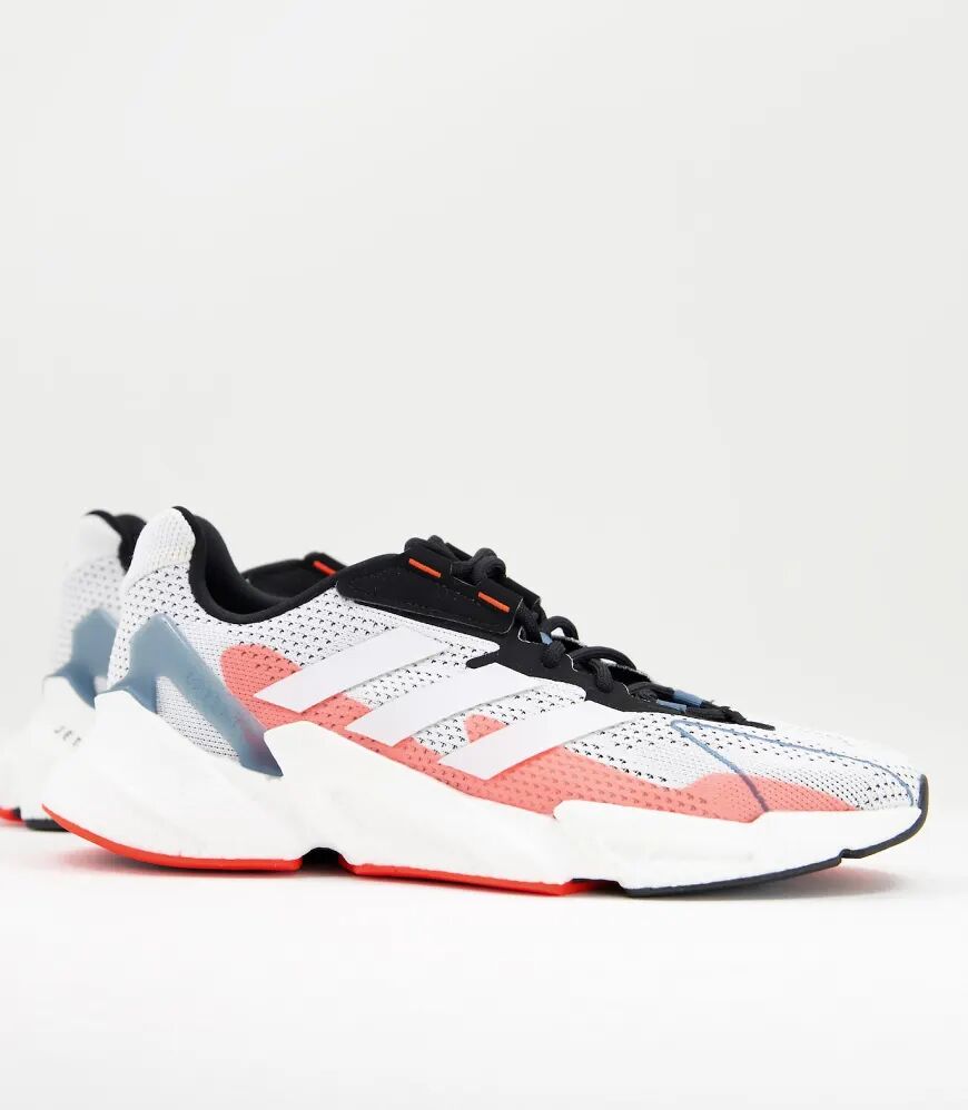 adidas performance adidas Training X9000L4 trainers with red detail in white  White