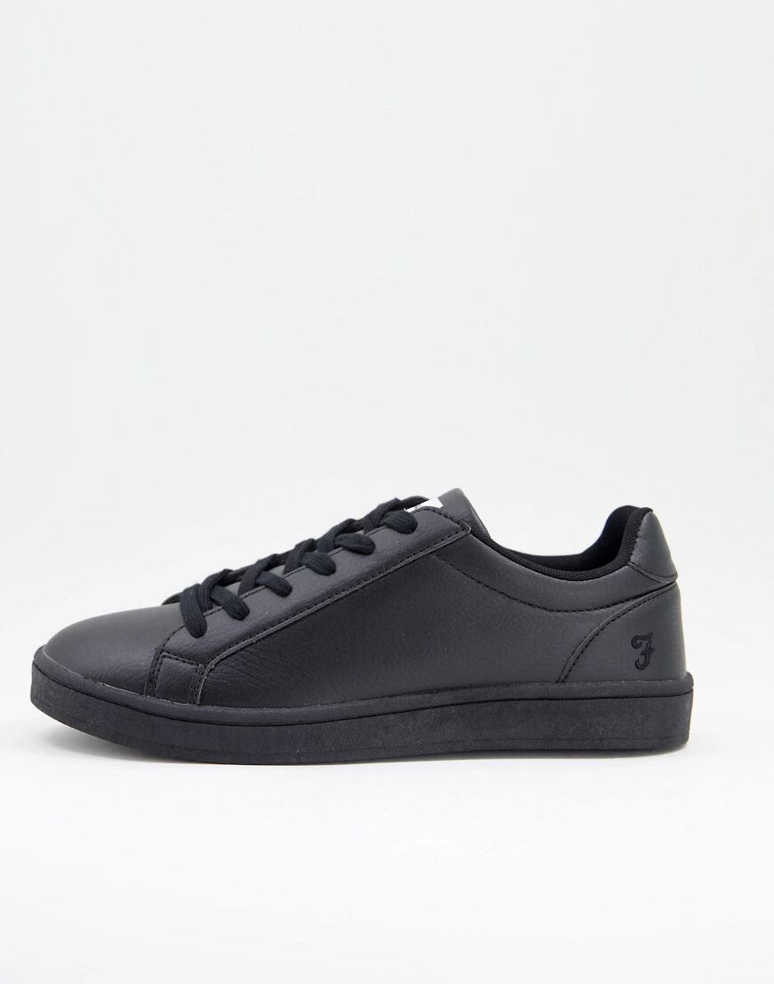 Farah nolan minimal trainers in black-White  White