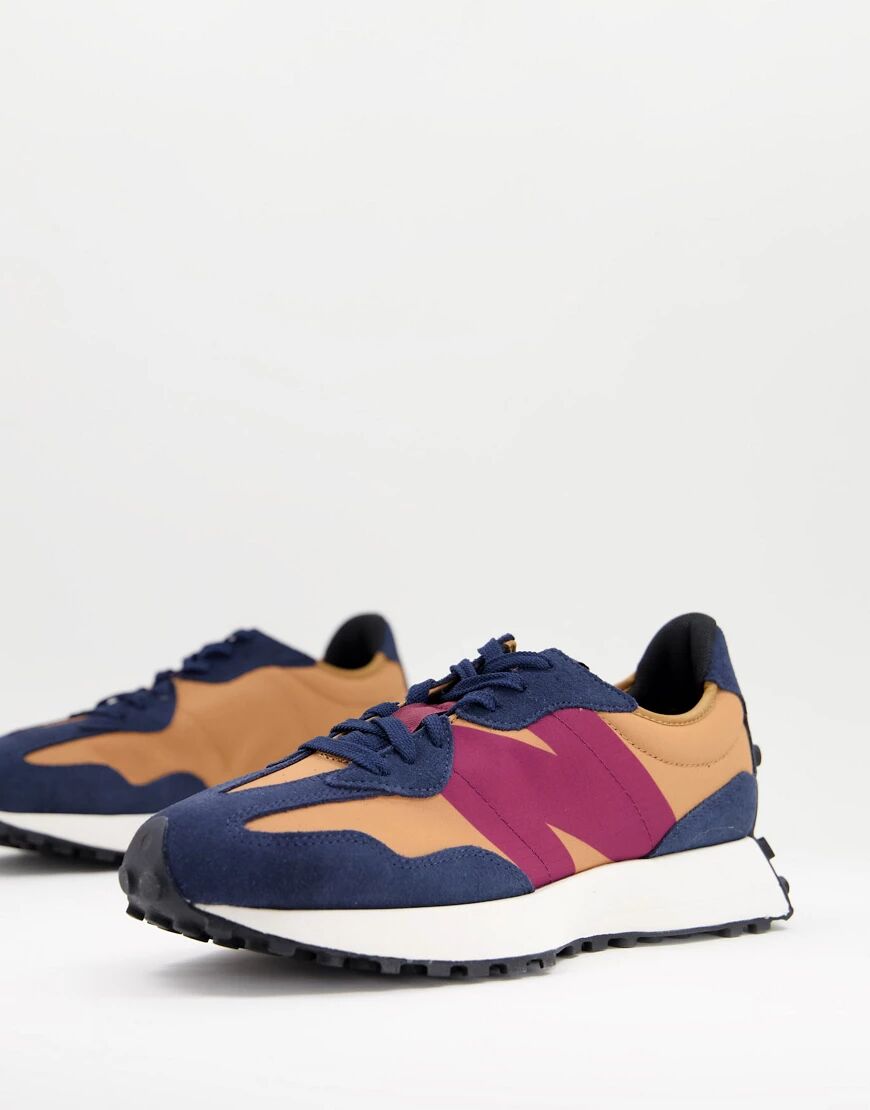 New Balance 327 trainers in navy/gold  Navy