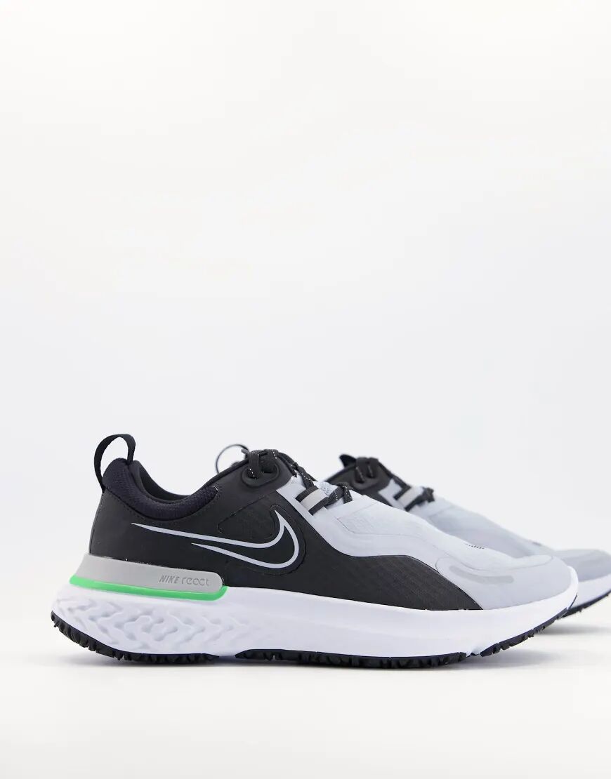 Nike Running React Miler Shield trainers in grey  Grey