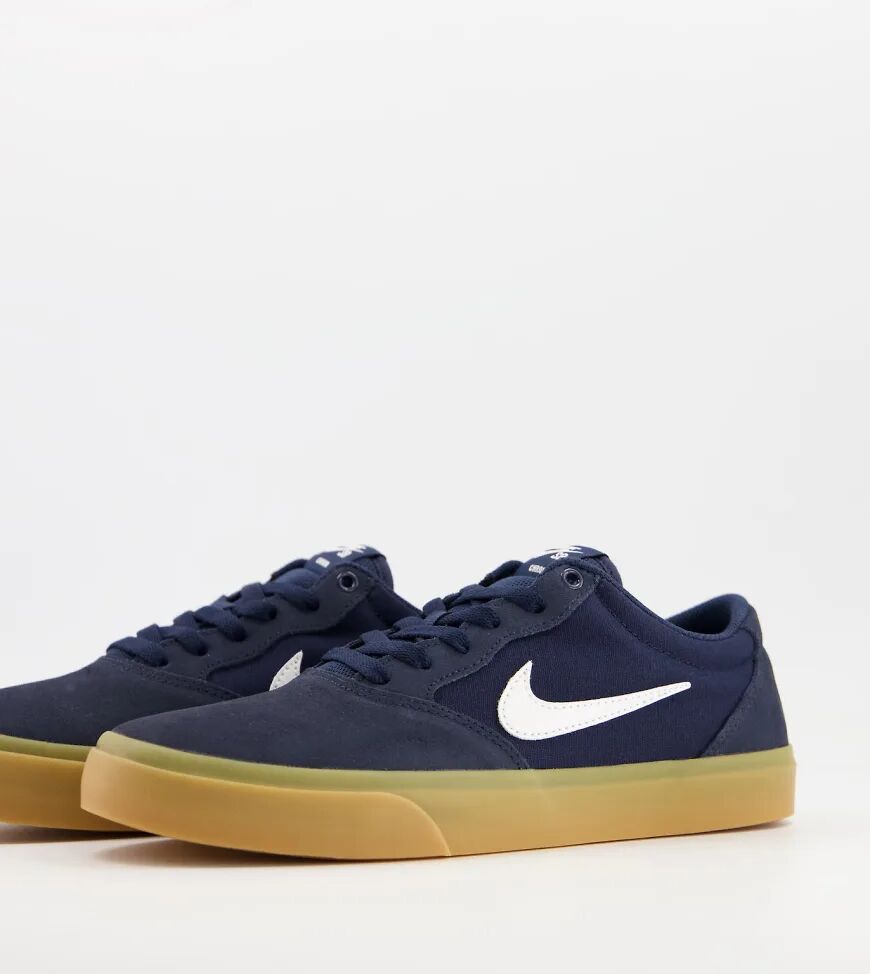 Nike SB Chron Solarsoft trainers in navy/gum  Navy