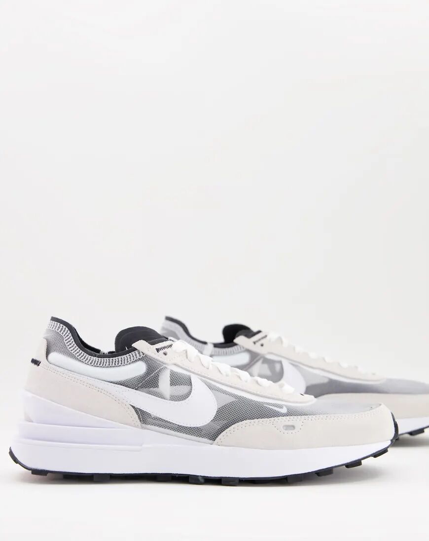 Nike Waffle One mesh trainers in summit white  White