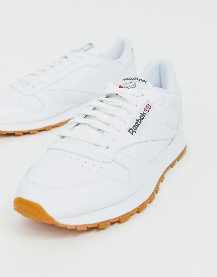 Reebok Classic leather trainers in white  White