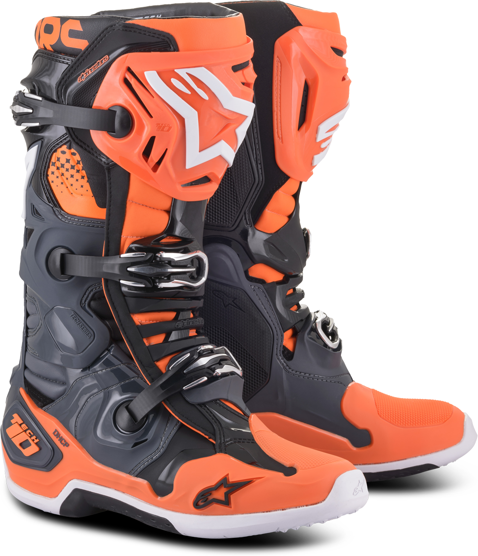 Alpinestars Crosstøvler Alpinestars Tech 10 Grå-Oransje