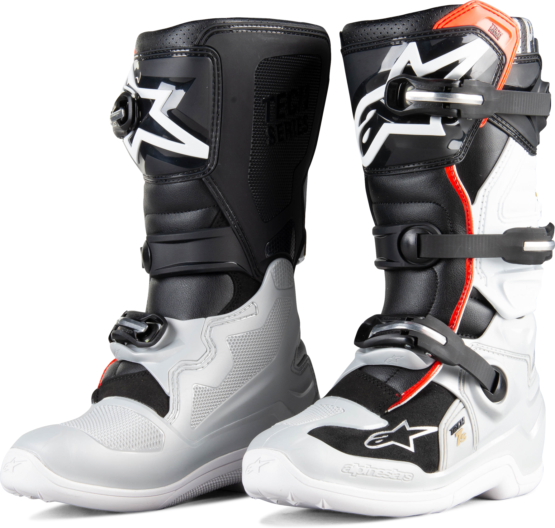 Alpinestars Crosstøvler Alpinestars Tech 7 S Barn Svart-Sølv-Hvit-Gull