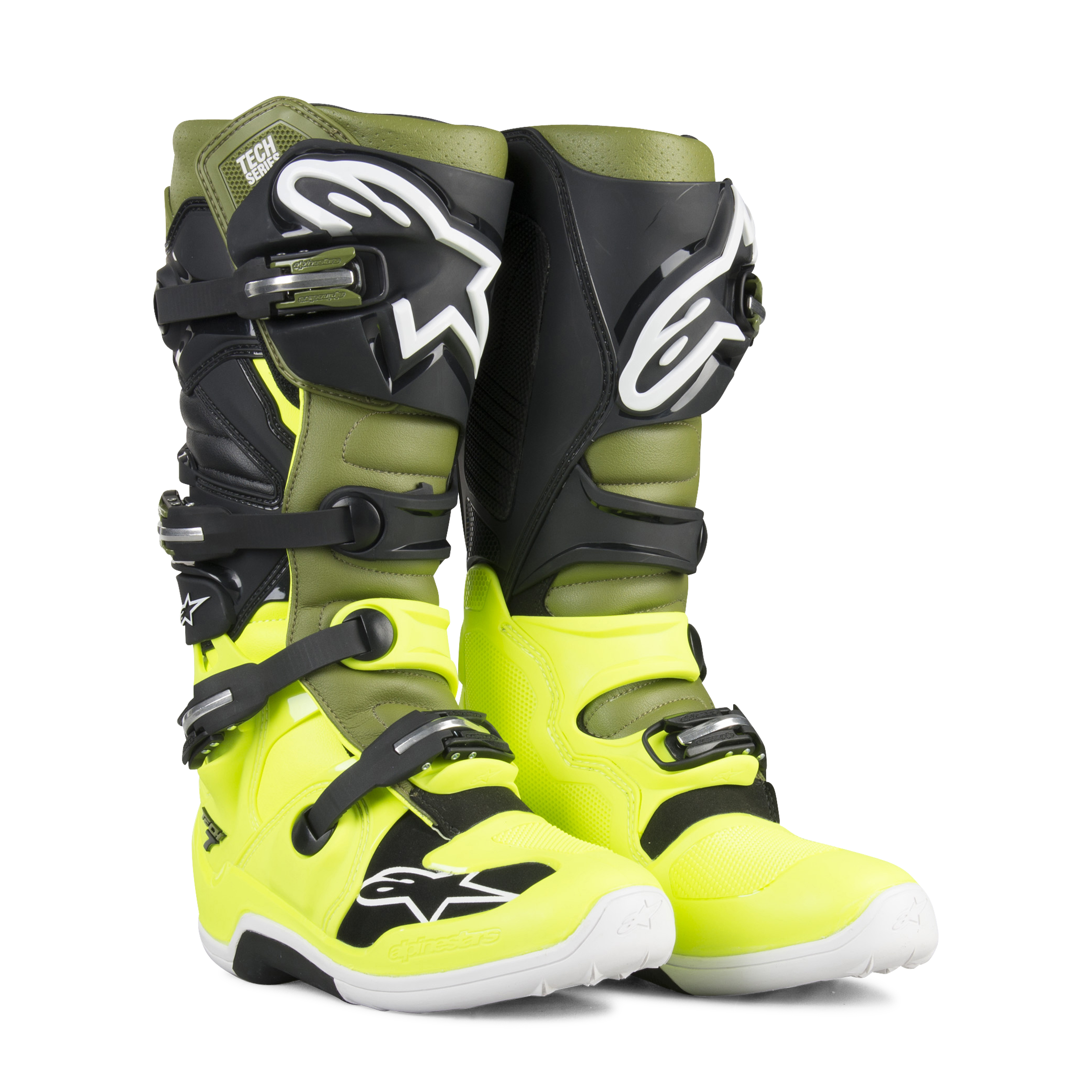 Alpinestars Crosstøvler Alpinestars Tech 7 Gul Flu-Grønn-Svart