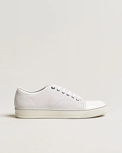 Lanvin Patent Cap Toe Sneaker White