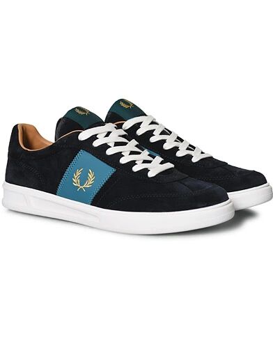 Fred Perry Suede Panel Sneakers Navy