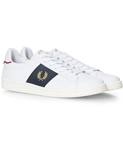 Fred Perry Leather Panel Sneakers White/Navy