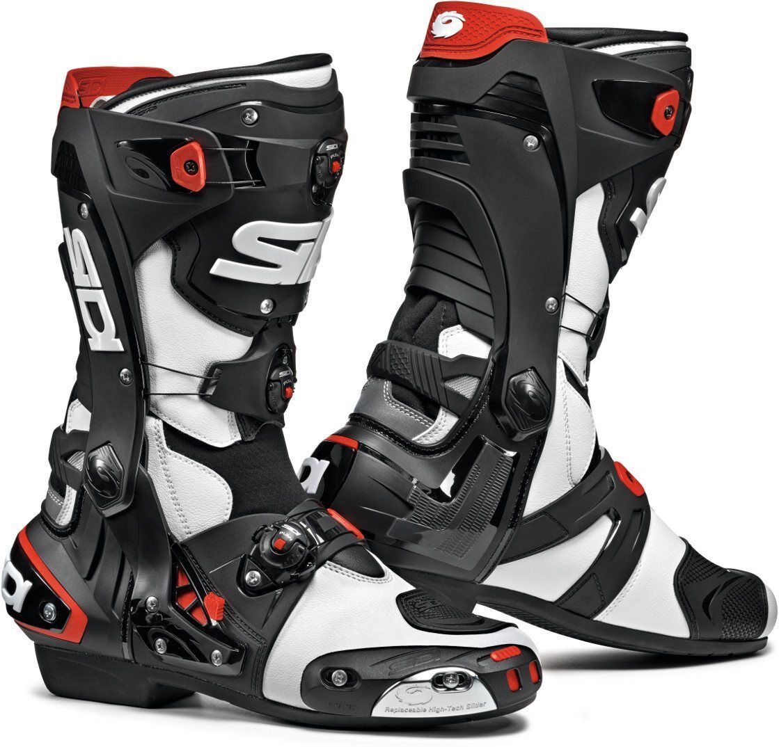 Sidi Rex Motorcycle Boots Motorsykkel Støvler 48 Svart Hvit