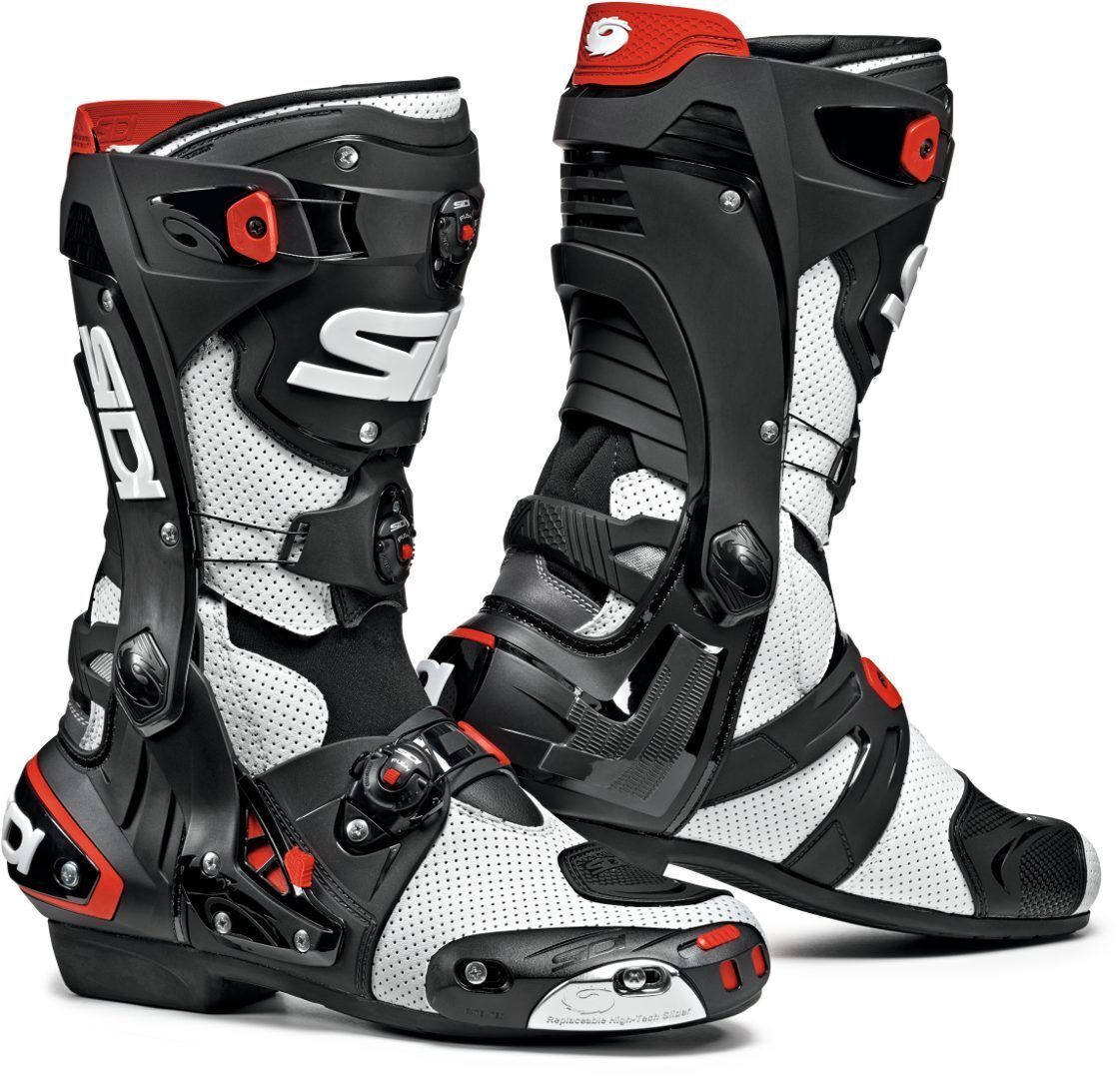 Sidi Rex Air Motorcycle Boots Motorsykkel Støvler 45 Svart Hvit