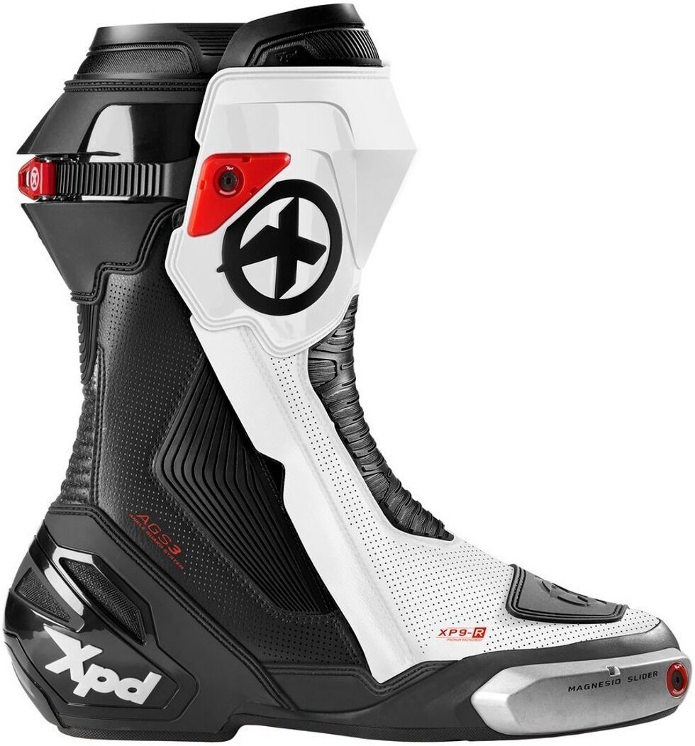 XPD XP9-R Motorsykkel støvler 45 Svart Hvit