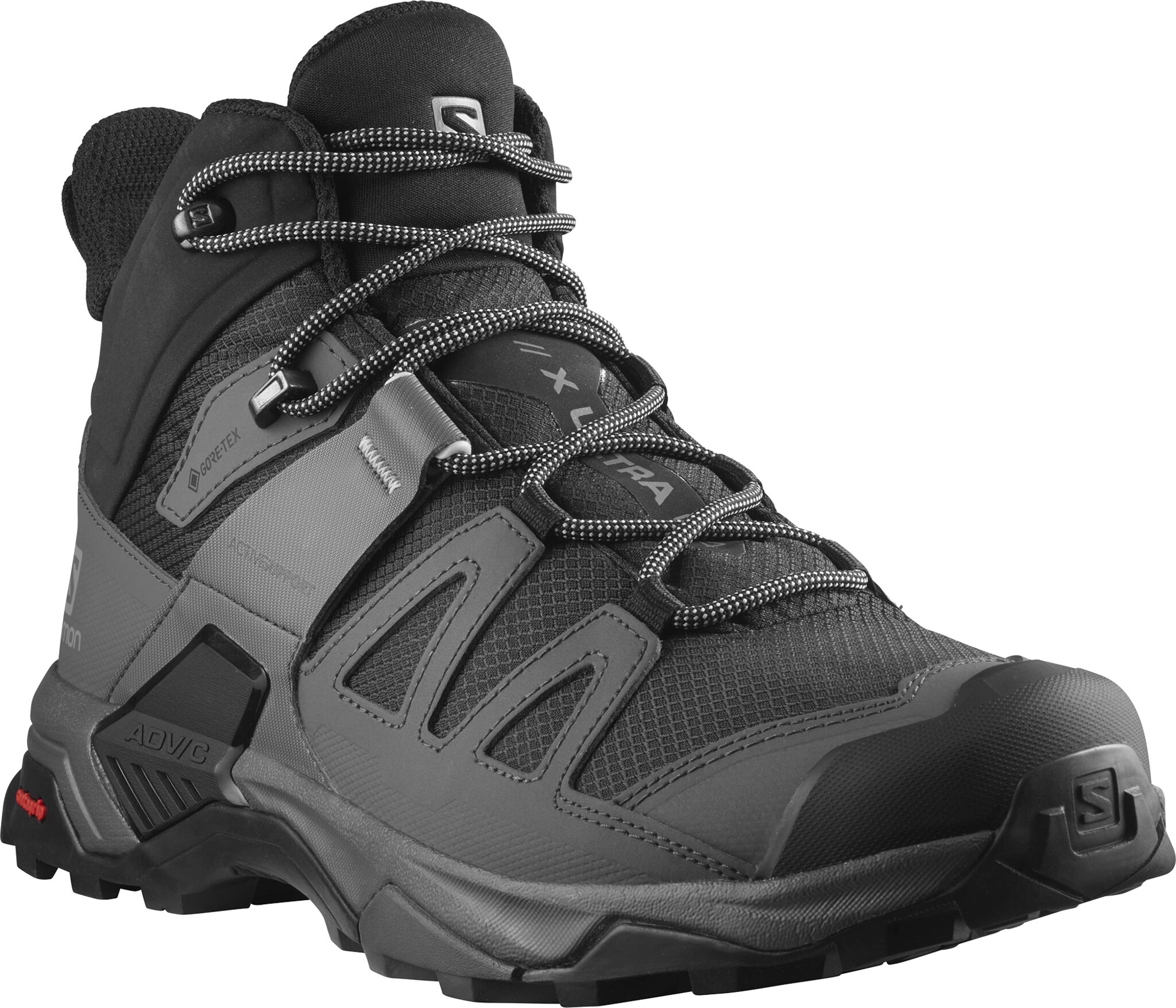 Salomon X Ultra 4 Mid Wide GTX, tursko herre 44 2/3 Black/mgnt