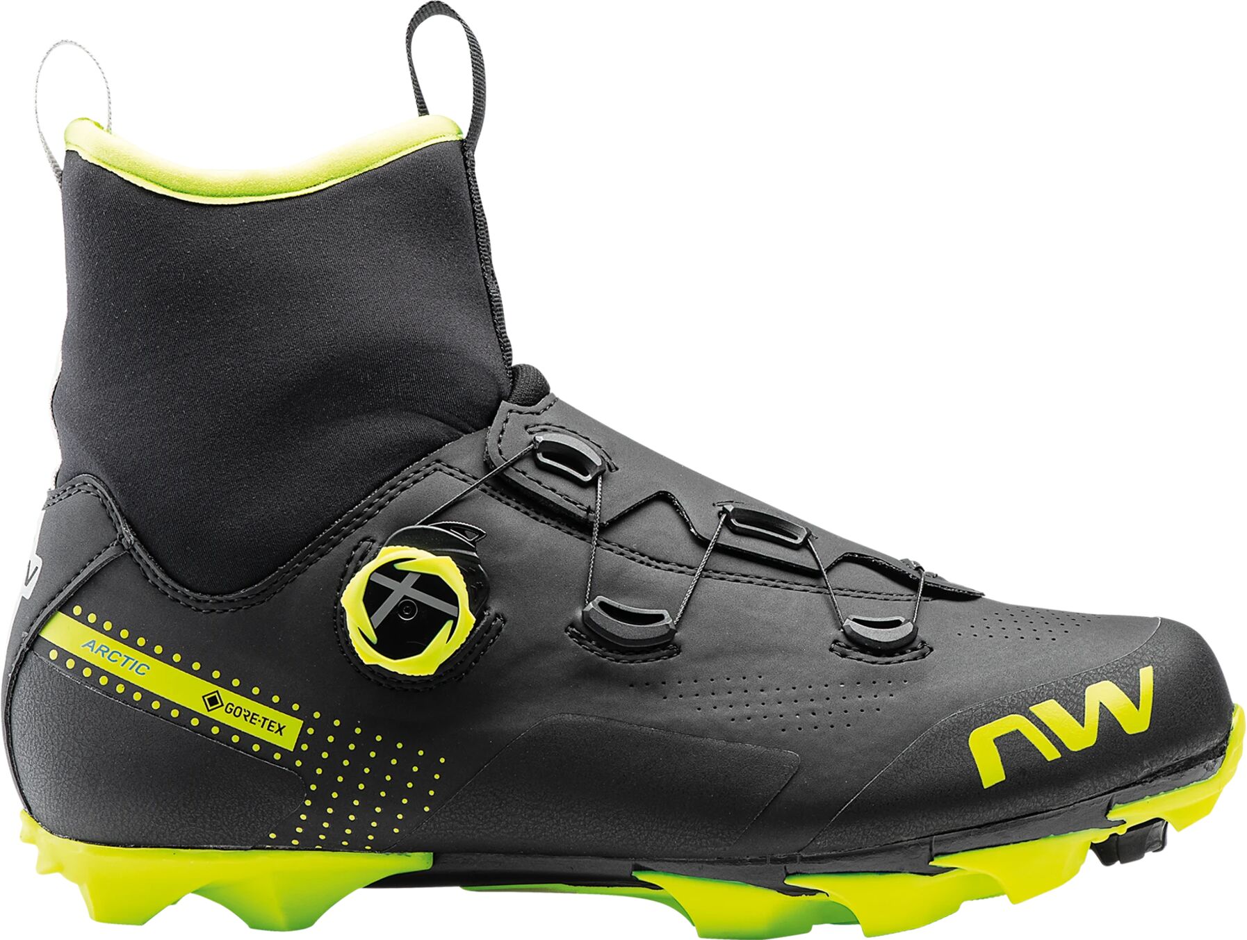 Northwave Celcius XC Arctic GTX wintershoe 21/22, sykkelsko herre 42 BLACK/YELLOW FLUO