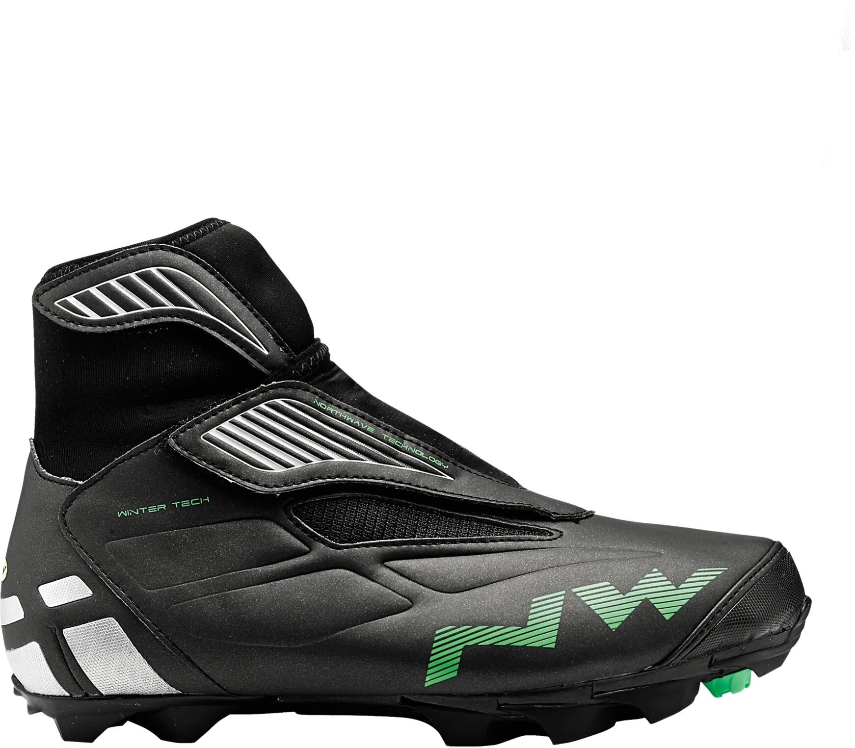 Northwave Husky Arctic, vintersyklingssko herre 40 BLACK/GREEN/SILVER