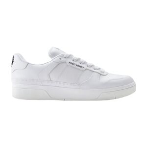 Fred Perry B300 Textured Leather Herr, 42, White/Black