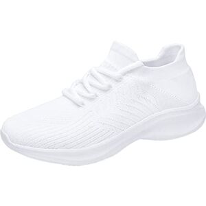 Loijmk Sports Shoes Men'S Gym Casual Shoes Men'S Trainers Summer Shoes Men'S Trainers Shoes Fashion Sports Shoes Men Running Shoes Men'S Breathable Outdoor Shoes, White, 45 Eu