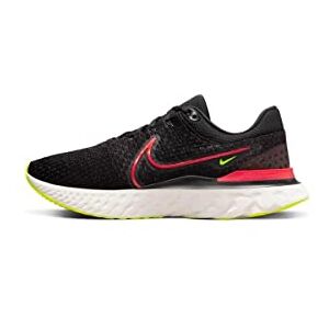 Nike React Infinity Run Flyknit 3 Men'S Running Trainers Sneakers Shoes Dh5392 (Black/siren Red-Team Red-Volt 007) Uk8 (Eu42.5)