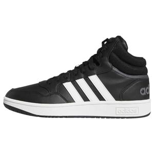 adidas Men's Hoops 3.0 Mid Classic Vintage Shoes Trainers, Core Black FTWR White Grey Six, 7.5 UK
