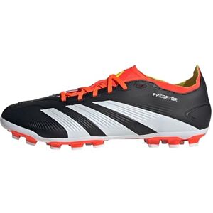 adidas Unisex Predator League 2G/3G Artificial Grass Football Boots Sneaker, Core Black/Cloud White/Solar Red, 3.5 UK