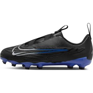 Nike Phantom GX Academy Football Shoe, Black/Chrome-Hyper Royal, 3.5 UK