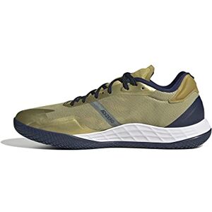 adidas Men's Adizero Fastcourt M Shoes-Low (Non Football), Gold Met Team Navy Blue 2 FTWR White, 10.5 UK