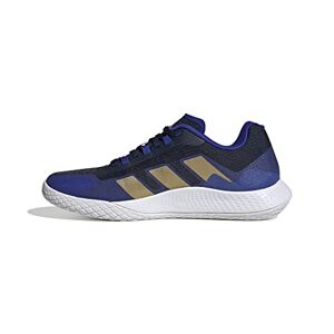 adidas Men's Forcebounce Volleyball Shoes Low (Non Football), Navy Blue/Matte Gold/Lucid Blue, 7.5 UK