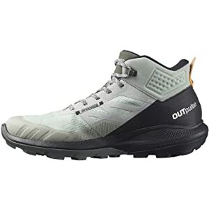 Salomon Outpulse Mid Gore-tex Hiking Boots for Men Climbing Shoe, Wrought Iron/Black/Vibrant Orange, 11.5 UK