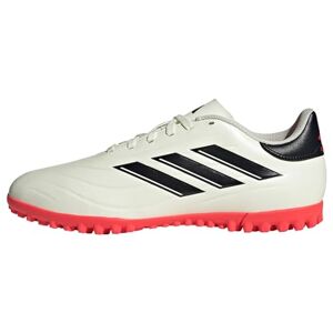 adidas Unisex Copa Pure II Club Turf Boots Sneaker, Ivory/Core Black/Solar Red, 13 UK