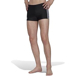 adidas Men's 3 Stripes Boxer Swimwear, Black/White, S