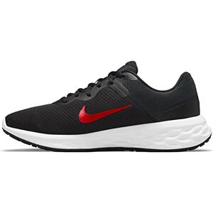 Men's Nike Revolution 6 Nn Sneaker, Black Univ Red Anthracite, 6 UK