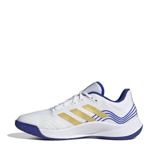 adidas Men'S Novaflight Volleyball Shoes Low (Non Football), Cloud White/matte Gold/lucid Blue, 10 Uk