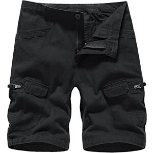 NQyIOS Men's Stretch Running Sport Shorts Athletic Training Shorts Fitted Weightlifting Bodybuilding Shorts with Pockets Mens Slacks Cargo Shorts Black